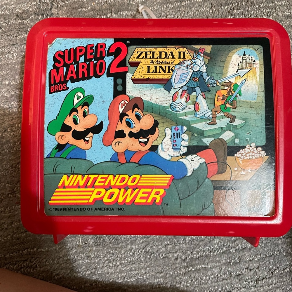 Vintage 1989 Mario & Zelda lunchbox
